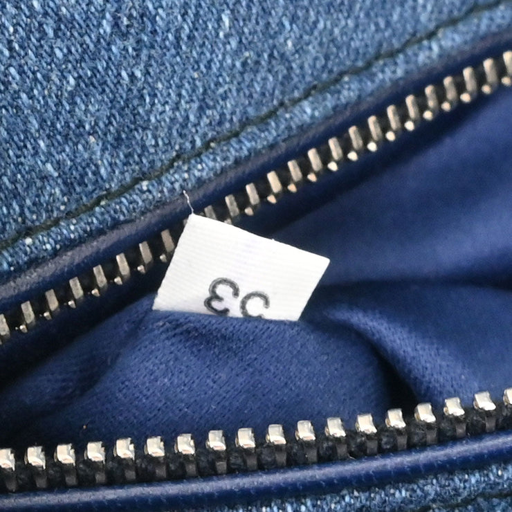 Miu Miu Blue Denim Velvet Shoulder Bag 5BD049 153945