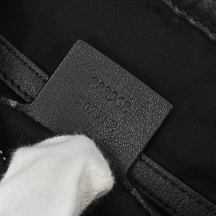 Gucci Black GG Twins Guccissima Hobo Bag 232962 502752 153947
