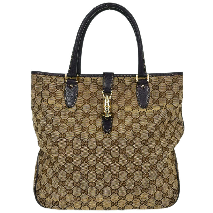 Gucci Brown Beige Jackie Tote Bag 145818 1781 153951