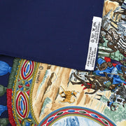 Hermes Scarf Carre 90 Cavaliers Peuls Navy Small Good 153953