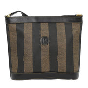 Fendi Brown Black Pequin Shoulder Bag 2262-11644-079 153954