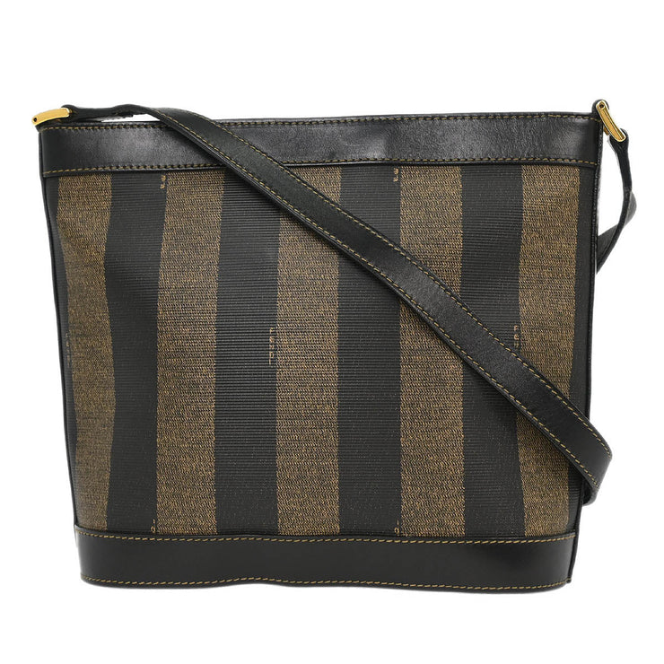 Fendi Brown Black Pequin Shoulder Bag 2262-11644-079 153954