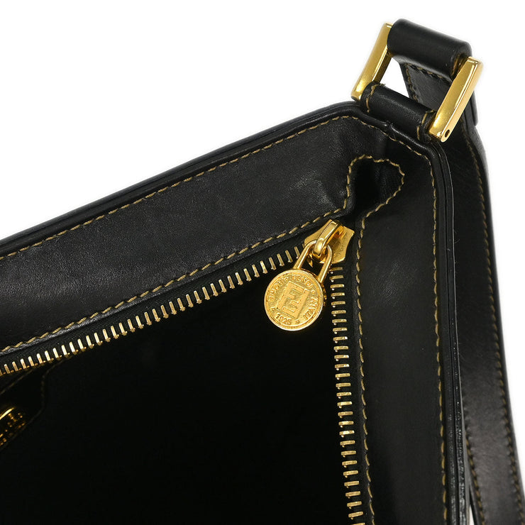 Fendi Brown Black Pequin Shoulder Bag 2262-11644-079 153954