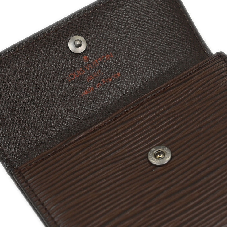 Louis Vuitton Epi Brown Ludlow Coin Case Wallet M6330D 153956