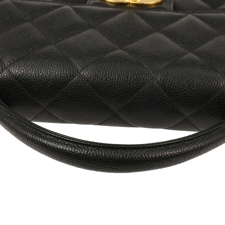 Chanel Black Calfskin Briefcase Business Handbag 153959