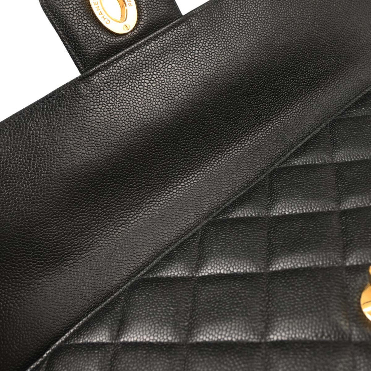 Chanel Black Calfskin Briefcase Business Handbag 153959