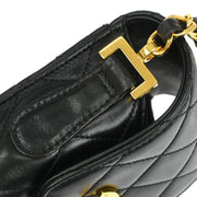 Chanel Black Lambskin Chain Shoulder Bag Pochette Case 153960
