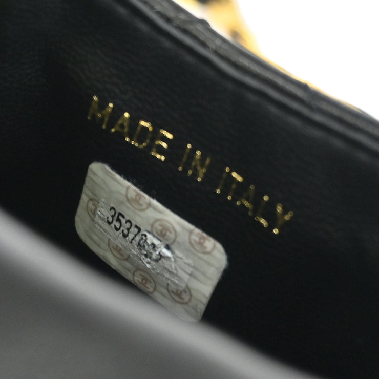 Chanel Black Lambskin Chain Shoulder Bag Pochette Case 153960