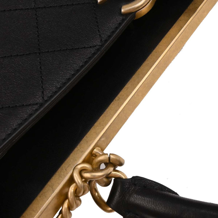 Chanel Black Coco Luxe Calfskin 2way Handbag 153962