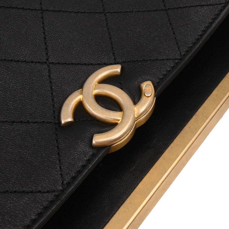 Chanel Black Coco Luxe Calfskin 2way Handbag 153962