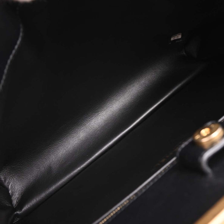 Chanel Black Coco Luxe Calfskin 2way Handbag 153962