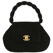 Chanel Black Suede Handbag 153964