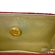 Chanel Bordeaux Velvet Straight Flap Shoulder Bag 153965