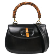 Gucci Black Bamboo 2way Handbag 000-2113-0633 153966
