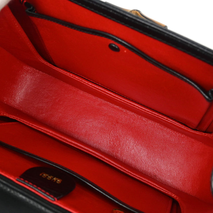 Gucci Black Bamboo 2way Handbag 000-2113-0633 153966