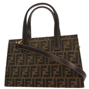 Fendi Brown Zucca 2way Handbag 0915187 153967