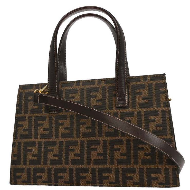 Fendi Brown Zucca 2way Handbag 0915187 153967