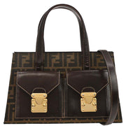 Fendi Brown Zucca 2way Handbag 0915187 153967