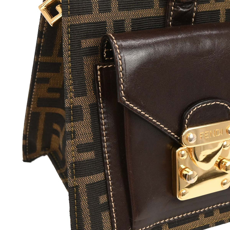 Fendi Brown Zucca 2way Handbag 0915187 153967