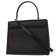 Salvatore Ferragamo Black Gancini 2way Handbag BA-21 0290 153969