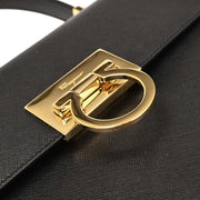 Salvatore Ferragamo Black Gancini 2way Handbag BA-21 0290 153969