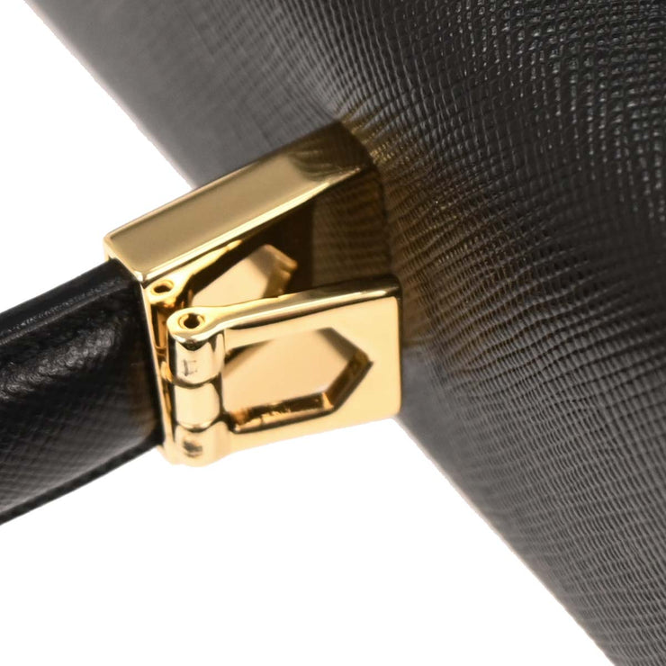 Salvatore Ferragamo Black Gancini 2way Handbag BA-21 0290 153969