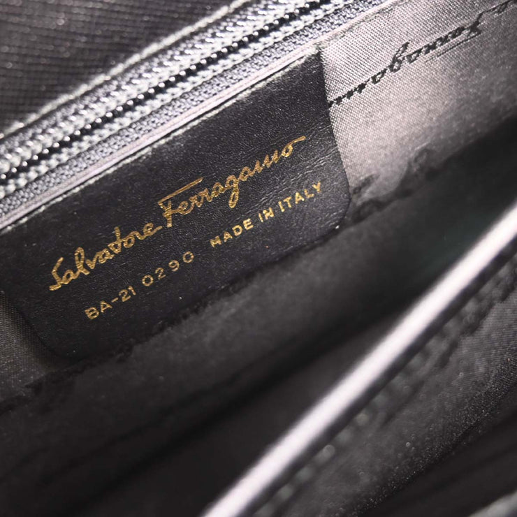 Salvatore Ferragamo Black Gancini 2way Handbag BA-21 0290 153969