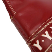 Yves Saint Laurent Red Leather Y Cut Out Handbag 153970