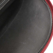 Yves Saint Laurent Red Leather Y Cut Out Handbag 153970