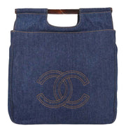 Chanel Blue Denim Handbag 153971