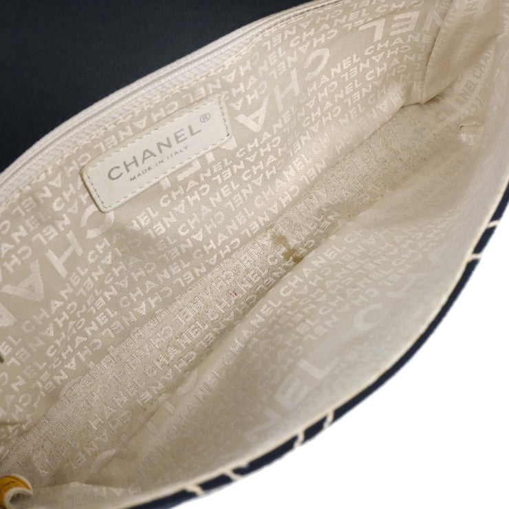 Chanel Navy Canvas No. 5 Handbag 153972