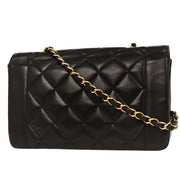 Chanel Black Lambskin Small Diana Shoulder Bag 153973