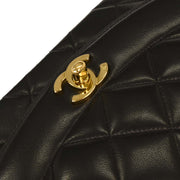Chanel Black Lambskin Small Diana Shoulder Bag 153973