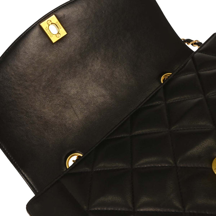 Chanel Black Lambskin Small Diana Shoulder Bag 153973