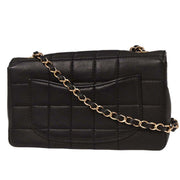 Chanel Black Calfskin Choco Bar Shoulder Bag 153974