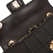 Chanel Black Calfskin Choco Bar Shoulder Bag 153974