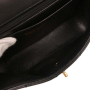 Chanel Black Calfskin Choco Bar Shoulder Bag 153974