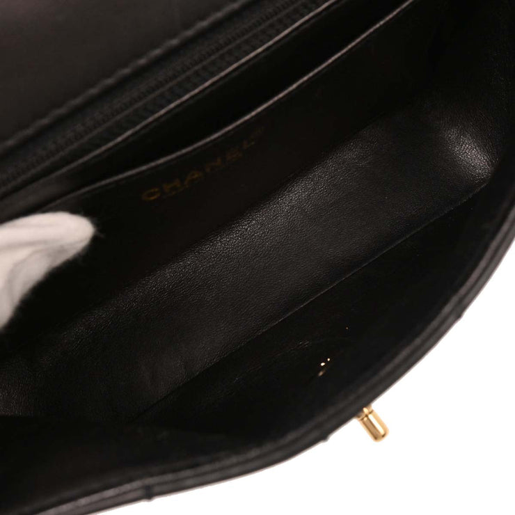 Chanel Black Calfskin Choco Bar Shoulder Bag 153974