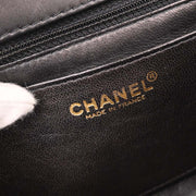 Chanel Black Calfskin Choco Bar Shoulder Bag 153974