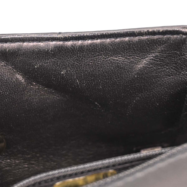 Chanel Black Calfskin Choco Bar Shoulder Bag 153974