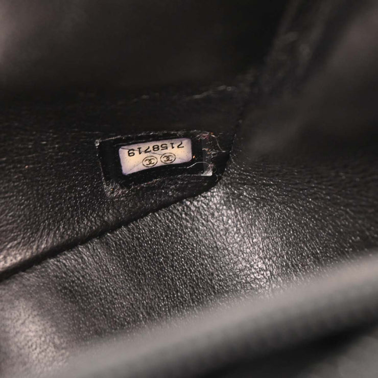 Chanel Black Calfskin Choco Bar Shoulder Bag 153974