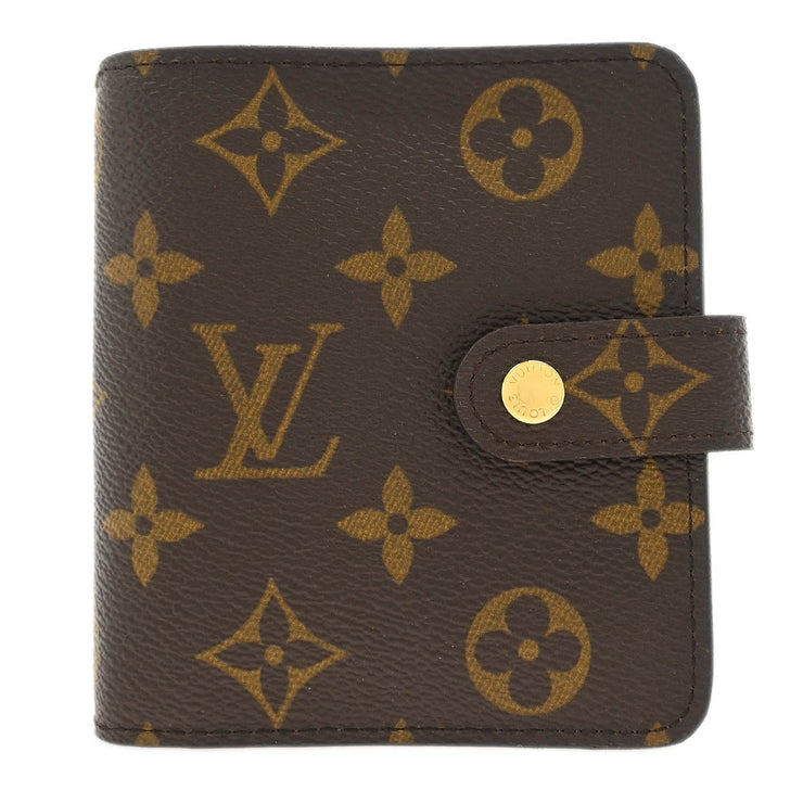 Louis Vuitton Monogram Compact Zip Wallet M61667 MI1026 153979