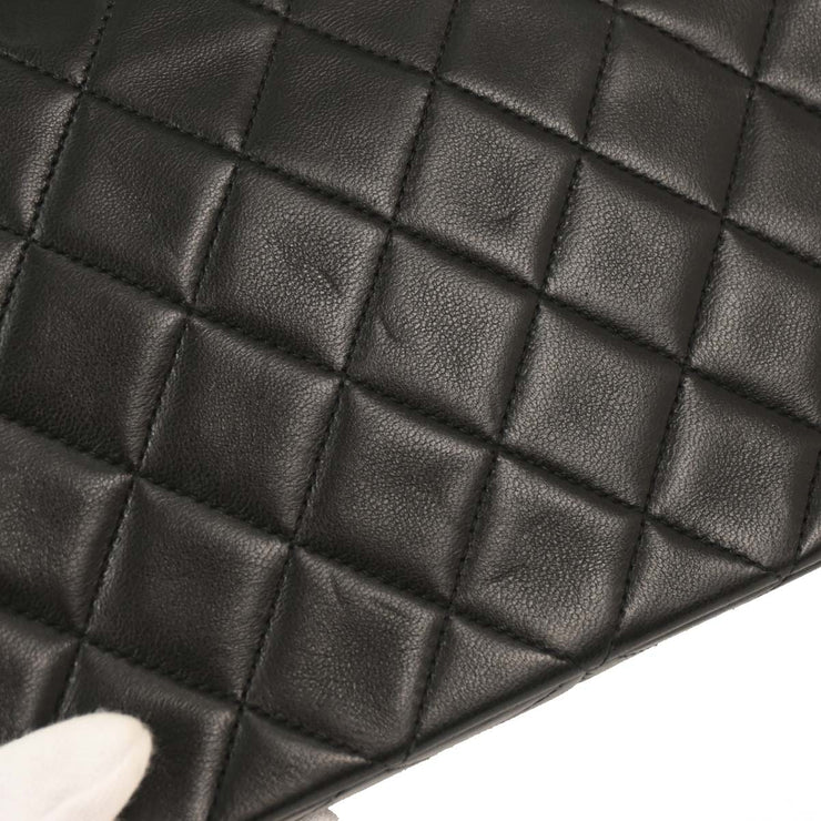 Chanel Black Lambskin Classic Square Flap Shoulder Bag 20 153983