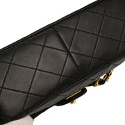 Chanel Black Lambskin Classic Square Flap Shoulder Bag 20 153983