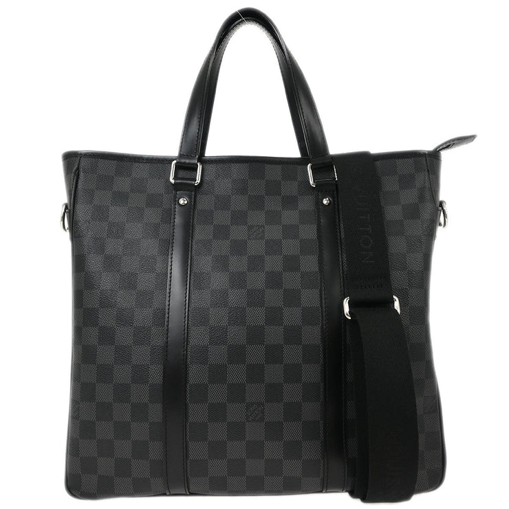 Louis Vuitton Damier Graphite Tadao PM 2way Tote Handbag N41259 DU0184 153987