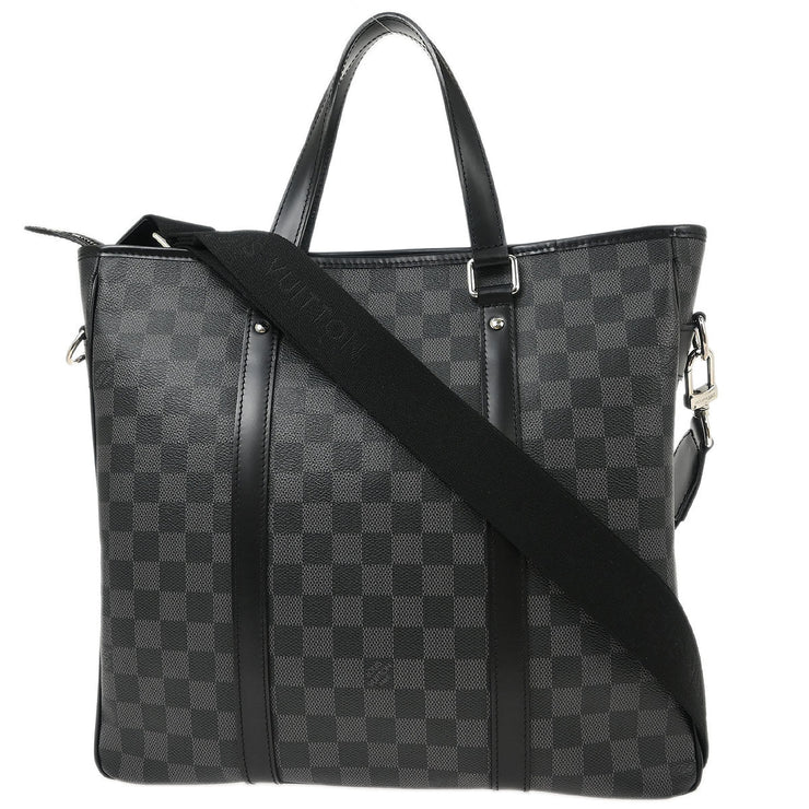 Louis Vuitton Damier Graphite Tadao PM 2way Tote Handbag N41259 DU0184 153987