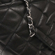 Chanel Black Calfskin Tote Chain Handbag 153991