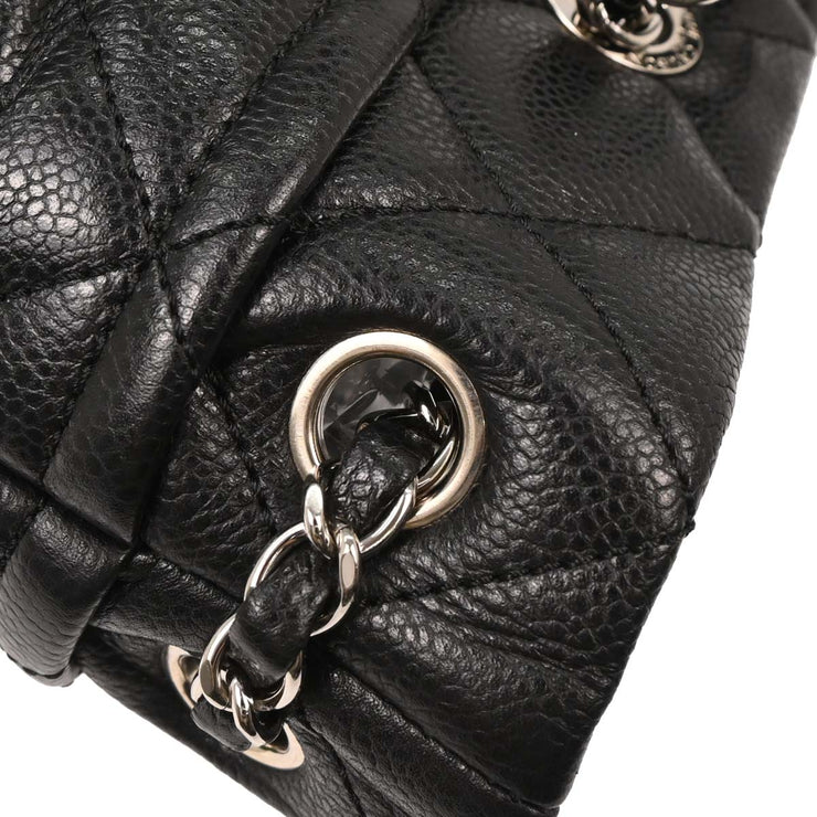 Chanel Black Calfskin Tote Chain Handbag 153991