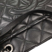 Chanel Black Calfskin Tote Chain Handbag 153991
