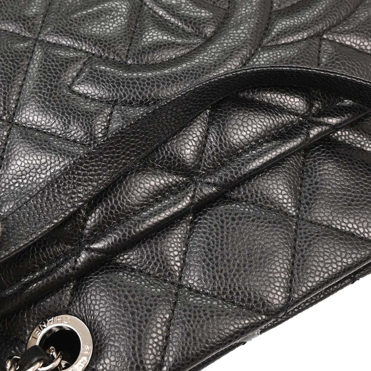 Chanel Black Calfskin Tote Chain Handbag 153991